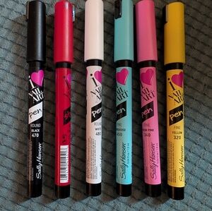 Sally Hansen Nail Art Pen Set Of 6 Used A Few Times All Tested & Working EUC
